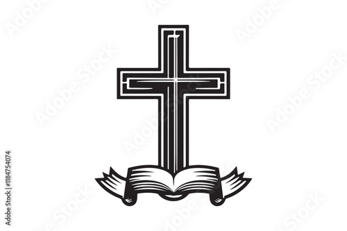 Christian cross icon 