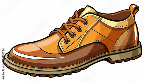 Brown man's shoe isolated on white background