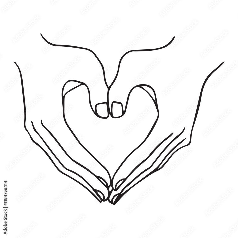 Hand-Drawn Heart Gestures: Minimalist Line Art for Romantic and Valentine’s Day Themes Hand-Drawn Heart Gestures: Minimalist Line Art for Romantic and Valentine’s Day Themes