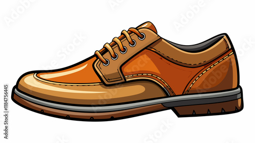 Brown man's shoe isolated on white background