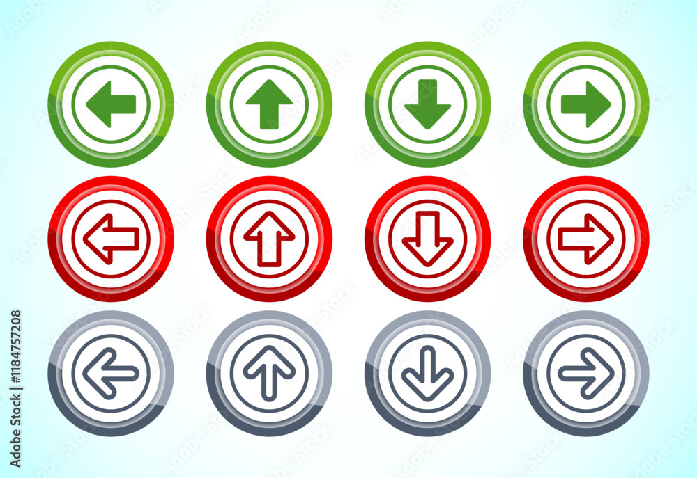 Right, left, up, down arrow icon design illustration, arrow sign for apps and websites, button design set Right, left, up, down arrow icon design illustration, arrow sign for apps and websites, button design set