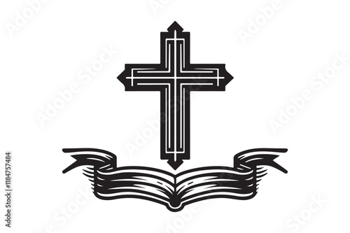 Christian cross icon 