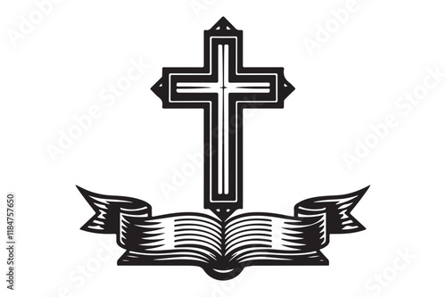 Christian cross icon 