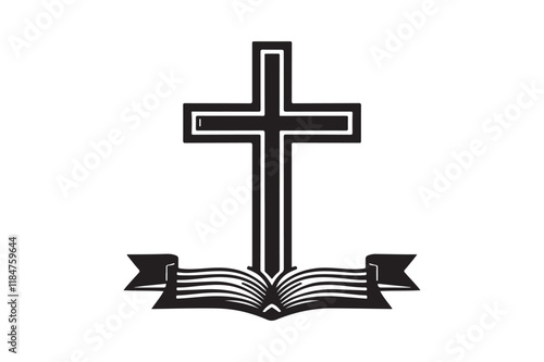 Christian cross icon 