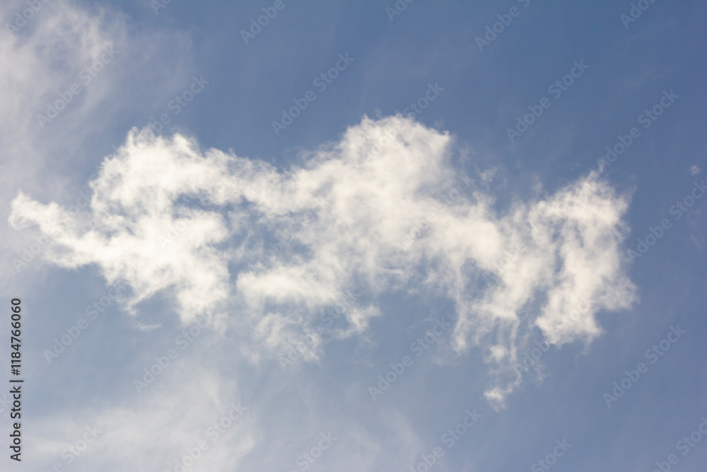 Pieces of white cloud in the blue sky with perfect details. Pieces of white cloud in the blue sky with perfect details.