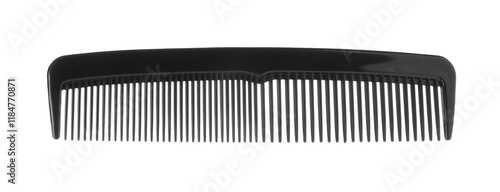 Quadro su tela One black plastic comb isolated on white
