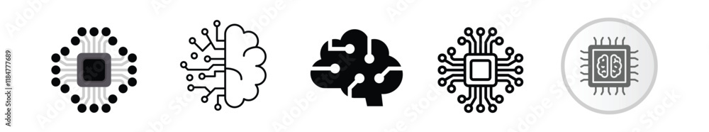 Artificial intelligence set of web icons inline style. AI technology icons for web and mobile apps. Machine learning, digital AI technology, algorithms, smart robotics, cloud computing network. Artificial intelligence set of web icons inline style. AI technology icons for web and mobile apps. Machine learning, digital AI technology, algorithms, smart robotics, cloud computing network.