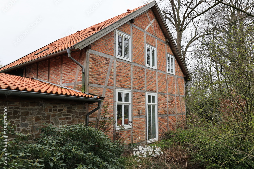 Blick auf Kloster Lage in der Gemeinde Rieste in Niedersachsen Blick auf Kloster Lage in der Gemeinde Rieste in Niedersachsen