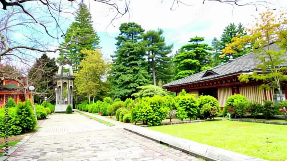 Well-Maintained Japanese Garden View Well-Maintained Japanese Garden View
