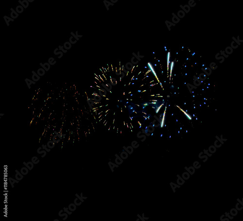 fireworks on the night sky