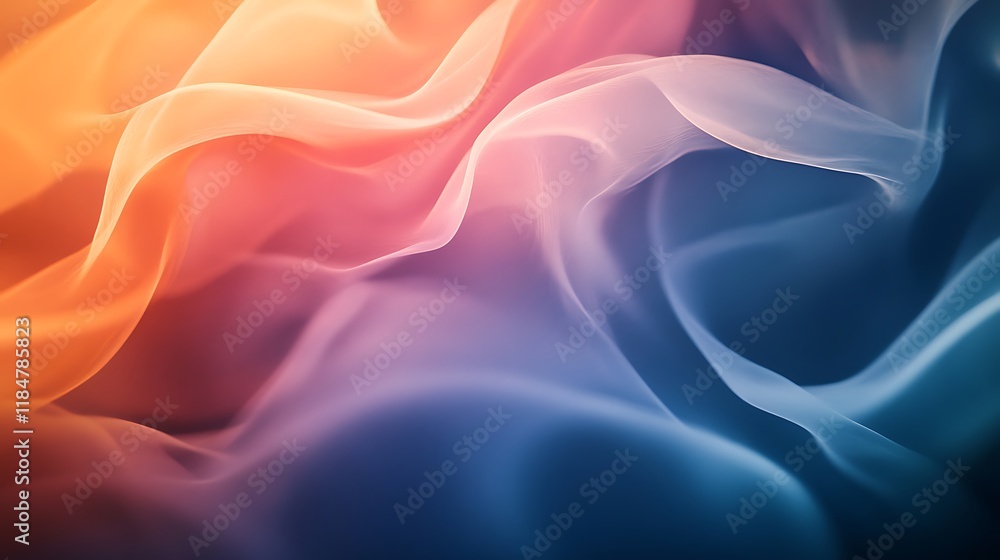 Fototapeta premium Abstract Colorful Fabric Waves Swirling Design