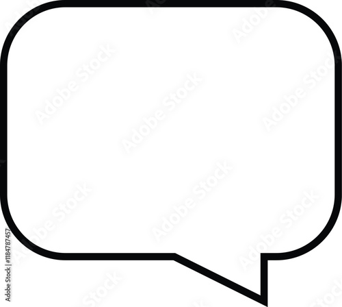 Speech Bubble Vector, Rectangular