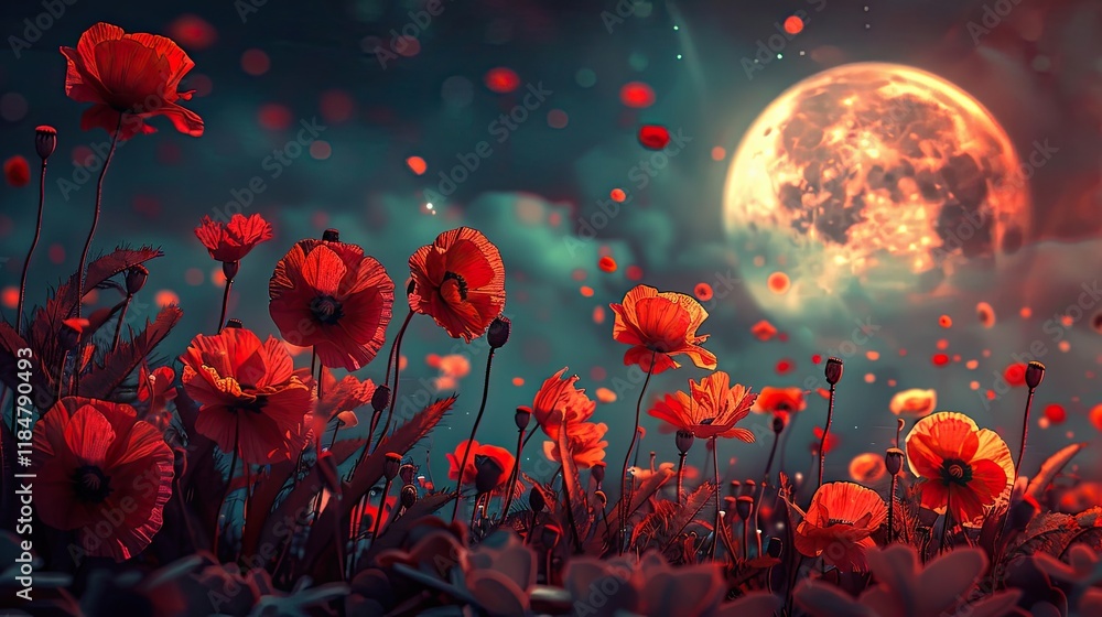 Obraz premium red poppies