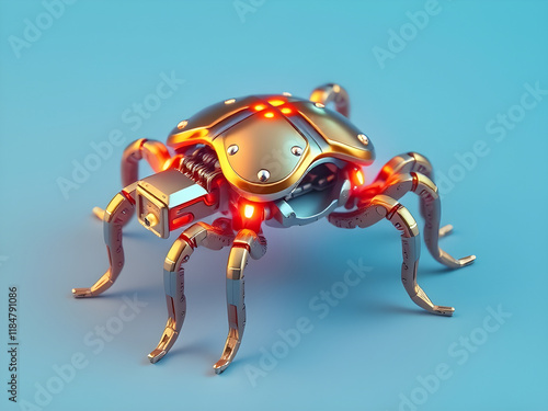 AI Image of Cyber Beetle Trinket or ladybug photo