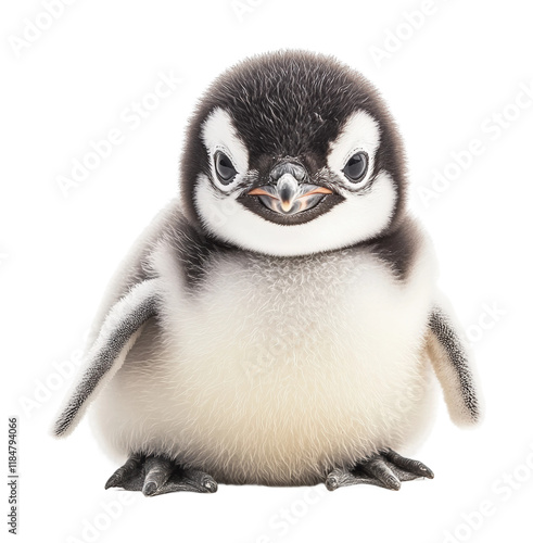 Wallpaper Mural Cute baby penguin on animal high-fidelity studio environment close-up perspective isolated on transparent background png Torontodigital.ca