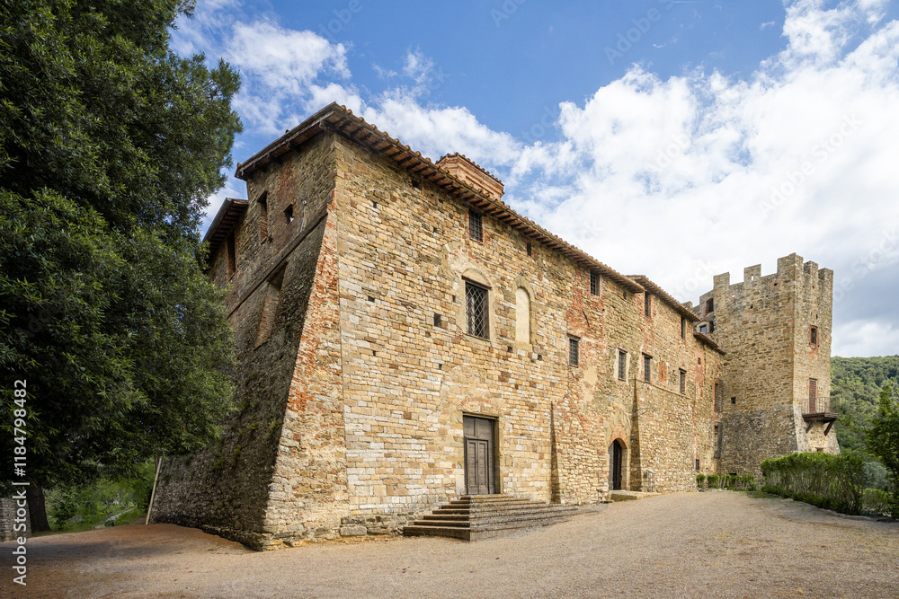 Φωτογραφία the exterior of the ancient Benedictine abbey of San Michele in Sant'Arcangelo o