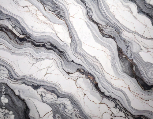 Wallpaper Mural A smooth marble texture pattern with graceful veining in shades of white and gray Torontodigital.ca