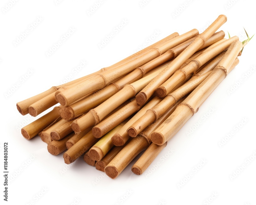 Bamboo Sticks Collection Isolated on White Background - Natural Brown Decoration for Eco-Friendly Designs (AR 3:2) Bamboo Sticks Collection Isolated on White Background - Natural Brown Decoration for Eco-Friendly Designs (AR 3:2)