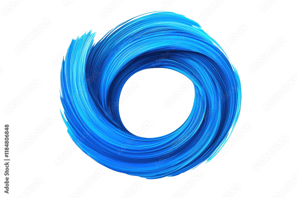 A vibrant blue circular brushstroke creates dynamic and artistic swirl, evoking sense of motion and creativity. abstract design is visually striking and modern A vibrant blue circular brushstroke creates dynamic and artistic swirl, evoking sense of motion and creativity. abstract design is visually striking and modern