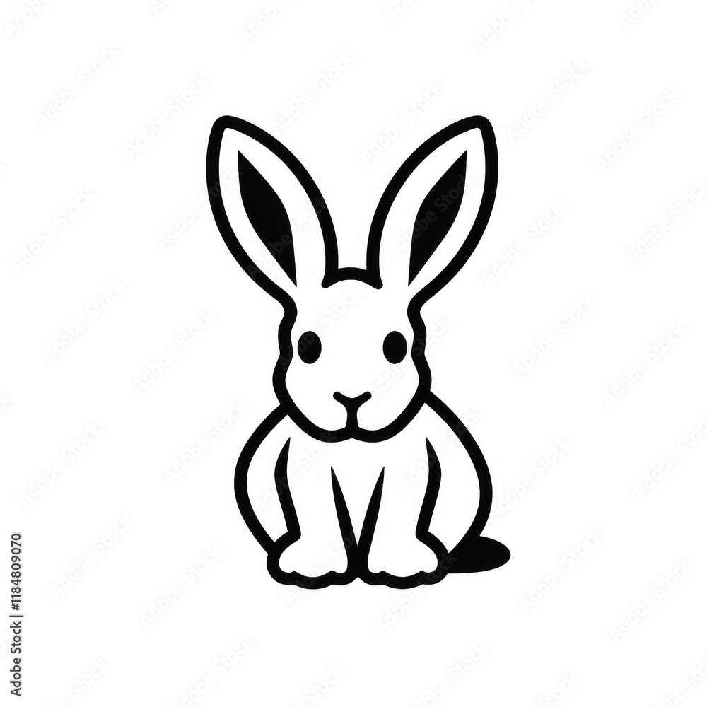 Bottoms Up with Bunny Outline. Cute Bunny Icon for Easter and Spring Celebrations. Happy Bunny Line Outline for your Design Needs Bottoms Up with Bunny Outline. Cute Bunny Icon for Easter and Spring Celebrations. Happy Bunny Line Outline for your Design Needs