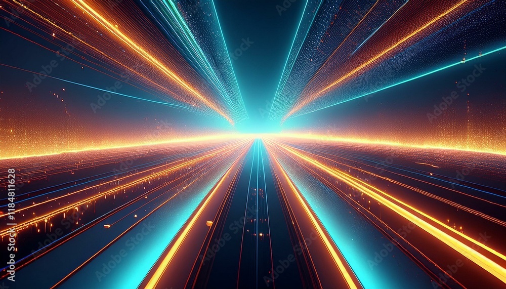 Obraz premium fiber optic concept background graphic resource