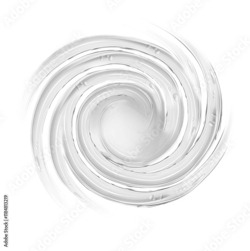 Abstract swirl isolated, Liquid  paint on white background. 