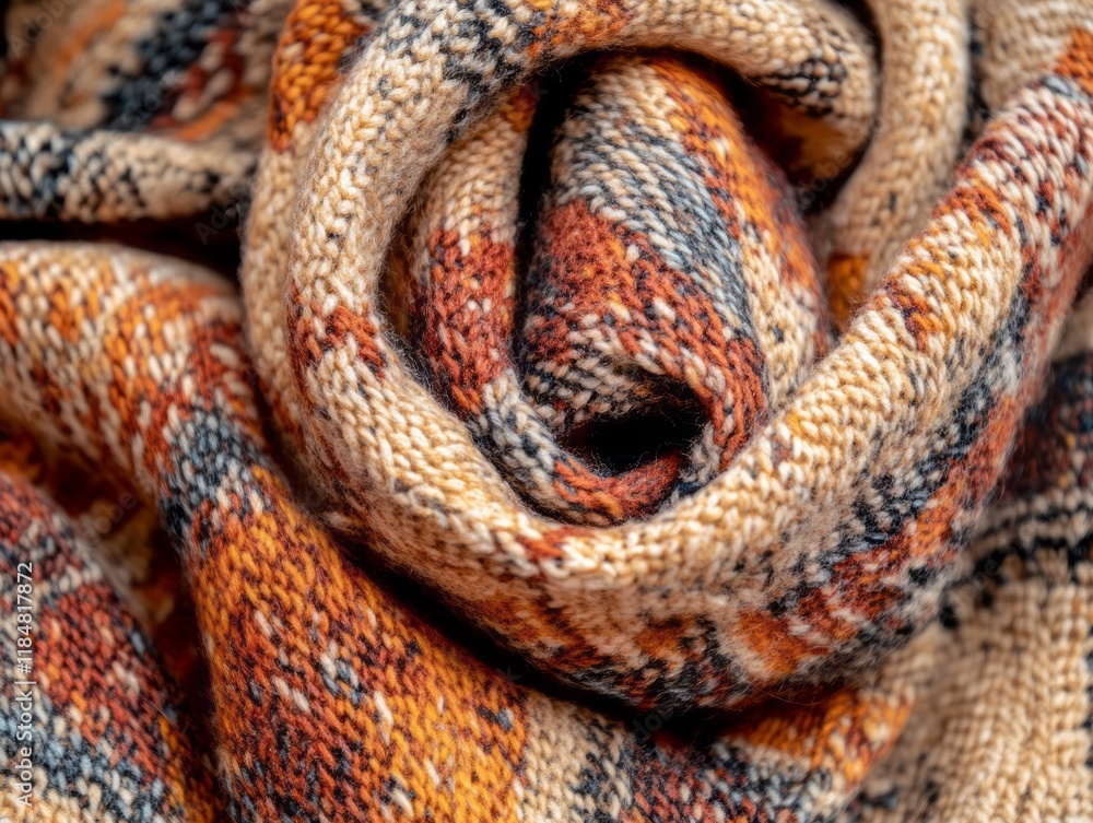 Knitted Fabric Texture Autumnal Hues Warm Colors Knitted Fabric Texture Autumnal Hues Warm Colors