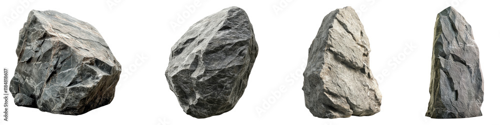 Stone transformations isolated on transparent background, Set of Stone transformations isolated on transparent background, Set of