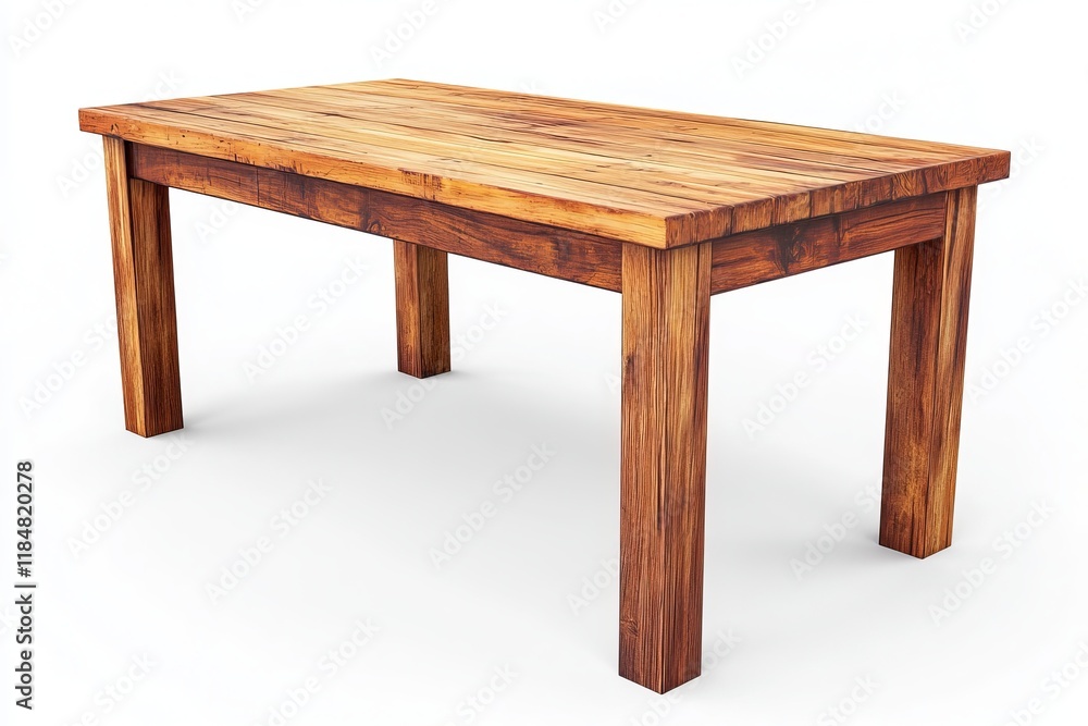 Wooden Dining Table 3D Icon Wooden Dining Table 3D Icon