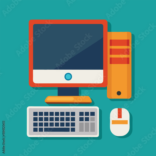 dekstop computer vector