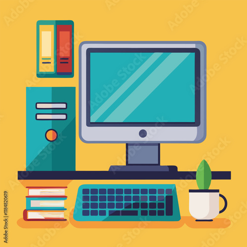 dekstop computer vector