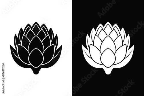 Artichoke icon vector on White Background ,Vector Art Illustration on white background.