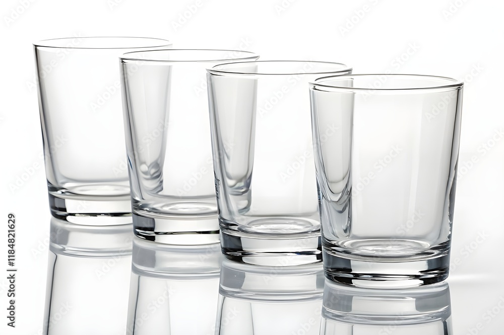 Group of elegant glass isolated on a white background Group of elegant glass isolated on a white background