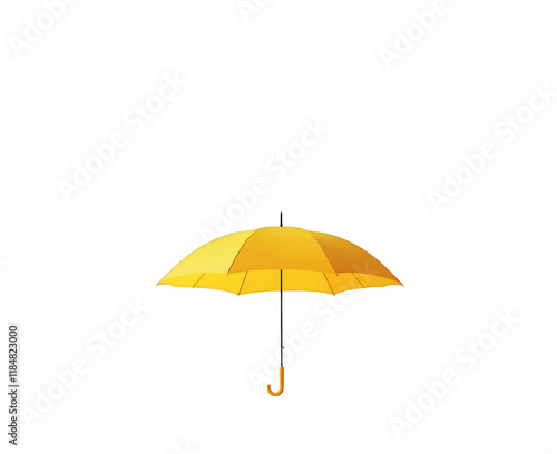 yellow umbrella isolated on white