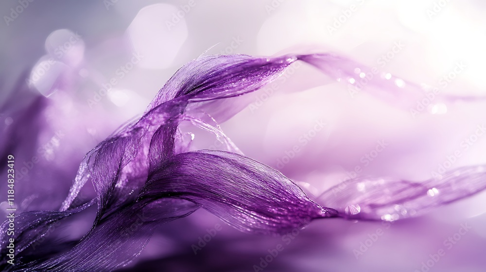 Fototapeta premium Delicate Purple Flower Petals Abstractly Displayed