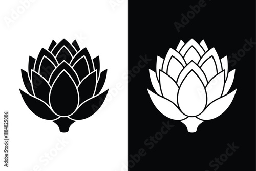 Artichoke icon vector on White Background ,Vector Art Illustration on white background.