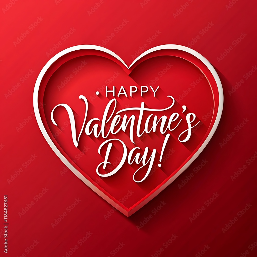 Card of valentine with big red heart Card of valentine with big red heart
