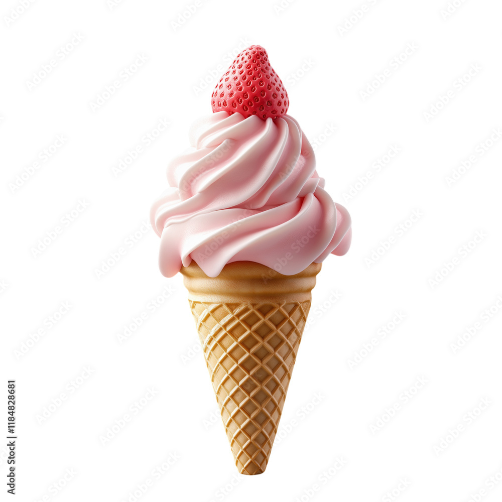 A delicious Icecream cone on transparent background A delicious Icecream cone on transparent background