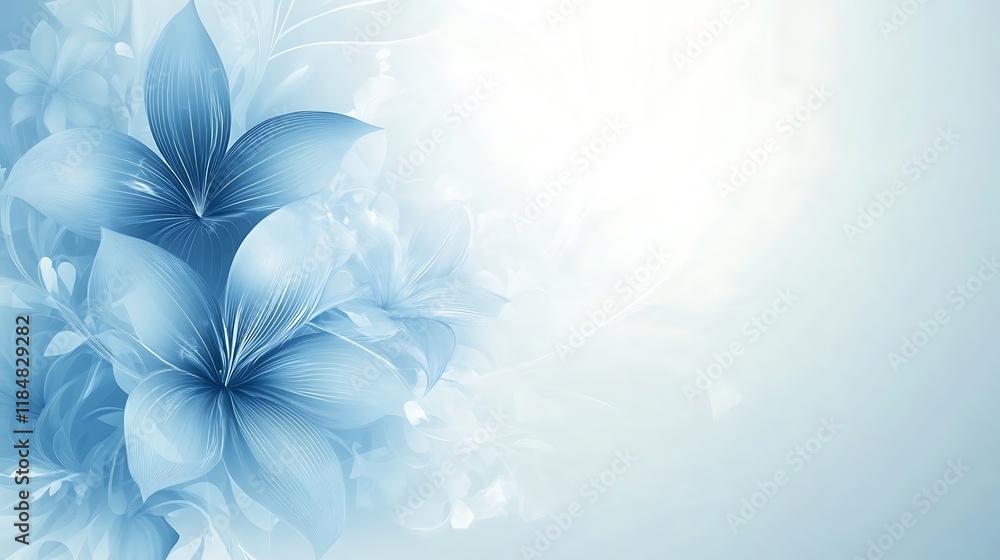 Delicate Blue Floral Design Abstract Background Image Delicate Blue Floral Design Abstract Background Image