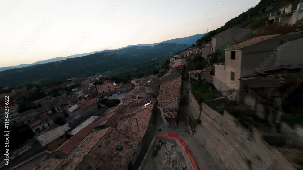 Rapid Falling Inside The Traditional Italian Small Town Rapid Falling Inside The Traditional Italian Small Town