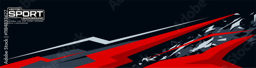 Sporty Racing Car wrap livery design. Graphic abstract stripe racing background designs for wrap
