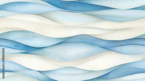 Obraz na płótnie Abstract blue and white wave pattern w salonie