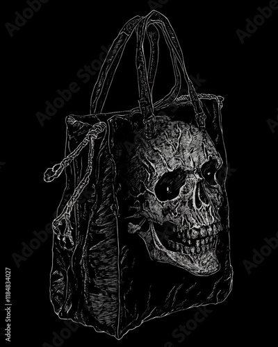 Trick or Treat Bag tattoo illustration photo