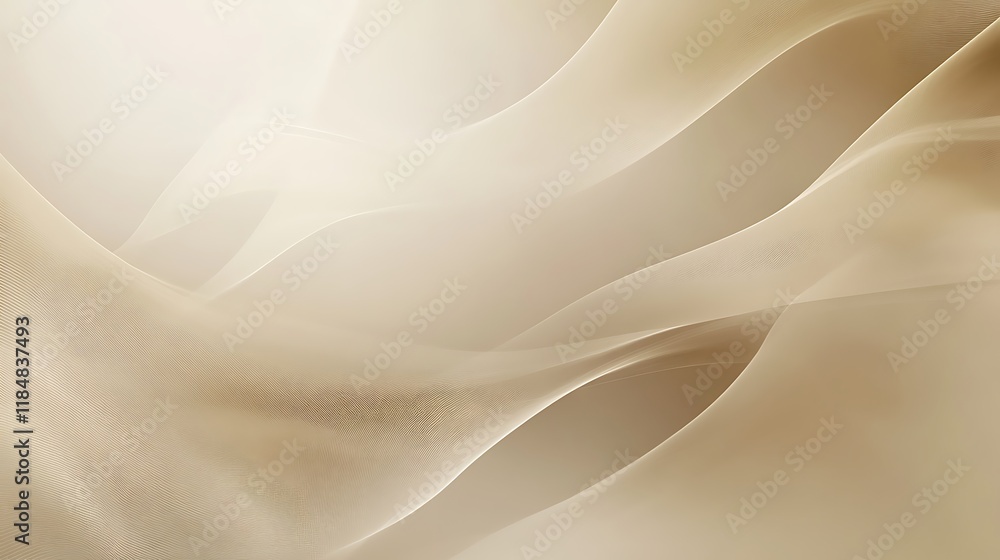Obraz premium Abstract Beige Waves Flowing Softly