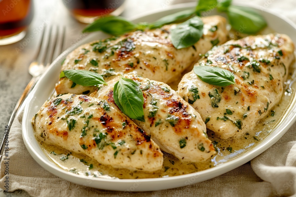 Grilled Chicken Breast with Basil Sauce - A Flavorful and Easy Dinner Grilled Chicken Breast with Basil Sauce - A Flavorful and Easy Dinner