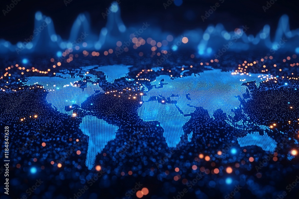 Fototapeta premium Business candle stick graph chart of stock market investment trading. Bullish point, Trend of graph, Finance concept and business