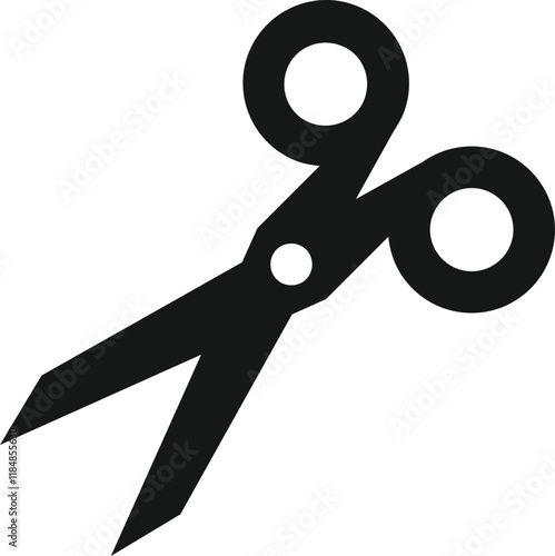 Scissors isolated on white background, Scissors icon design, Silhouette scissors icon