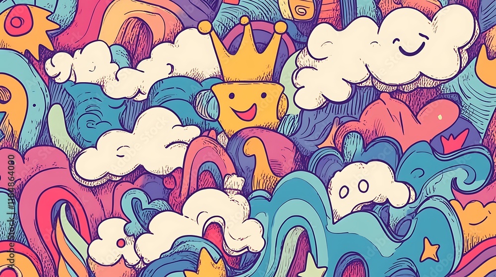 Groovy Retro Hippie Elements, Bursting with Color and Peaceful Vibes from the Past Groovy Retro Hippie Elements, Bursting with Color and Peaceful Vibes from the Past