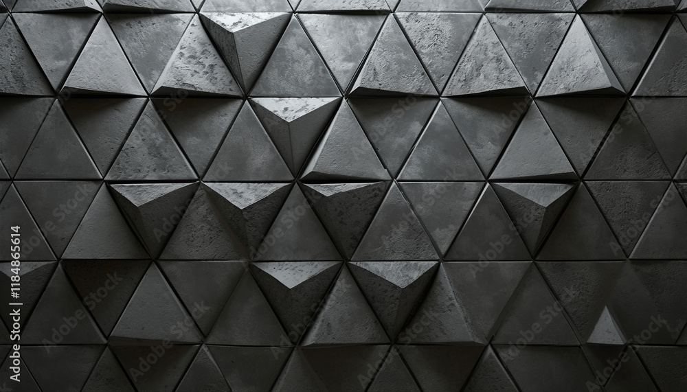 Abstract dark, black, triangular background, corrosion texture, polygonal pattern Abstract dark, black, triangular background, corrosion texture, polygonal pattern