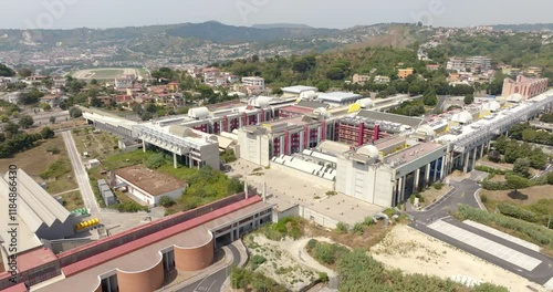 Aerial view of the Federico II University campus in Naples, Italy. This is the Monte Sant Angelo complex and the faculties of economics and physics are located here. photo